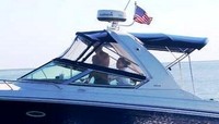 Photo of Formula 280 SS Arch, 2004: Arch Bimini Top, Front Visor, Side Curtains, Camper Top, viewed from Port Side 
