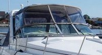 Photo of Formula 31 PC, 1999: Bimini Top, Front Connector, Side Curtains, Camper Top, Camper Side and Aft Curtains, viewed from Starboard Front 