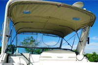 Photo of Formula 31 PC, 2001: Bimini, Front Connector, Side Curtains, Inside 