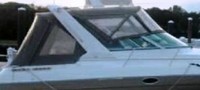 Photo of Formula 31 PC, 2003: Bimini Top, Connector, Side Curtains, Camper Top, Camper Side and Aft Curtains, viewed from Starboard Side 