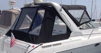 Formula® 31 PC Bimini-Top-Canvas-Zippered-Seamark-OEM-T4™ Factory Bimini CANVAS (no frame) with Zippers for OEM front Connector and Curtains (not included), SeaMark(r) vinyl-lined Sunbrella(r) fabric, OEM (Original Equipment Manufacturer)