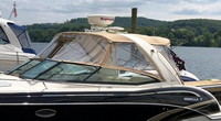 Formula® 310 SS Arch Bimini-Connector-OEM-T6.5™ Factory Front BIMINI CONNECTOR Eisenglass Window Set (also called Windscreen, typically 3 front panels, but 1 or 2 on some boats) zips between Bimini-Top (not included) and Windshield. (NO Bimini-Top OR Side-Curtains, sold separately), OEM (Original Equipment Manufacturer)