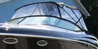 Formula® 310 SS No Arch Bimini-Connector-OEM-T™ Factory Front BIMINI CONNECTOR Eisenglass Window Set (also called Windscreen, typically 3 front panels, but 1 or 2 on some boats) zips between Bimini-Top (not included) and Windshield. (NO Bimini-Top OR Side-Curtains, sold separately), OEM (Original Equipment Manufacturer)
