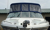 Formula® 330 SS Bimini-Top-Canvas-Zippered-Seamark-OEM-T8.5™ Factory Bimini CANVAS (no frame) with Zippers for OEM front Connector and Curtains (not included), SeaMark(r) vinyl-lined Sunbrella(r) fabric, OEM (Original Equipment Manufacturer)