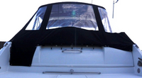 Formula® 330 SS Camper-Top-Aft-Curtain-OEM-T4.5™ Factory Camper AFT CURTAIN with clear Eisenglass windows zips to back of OEM Camper Top and Side Curtains (not included) and connects to Transom, OEM (Original Equipment Manufacturer)