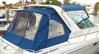 Formula® 34 PC Camper-Top-Side-Curtains-OEM-T3™ Pair Factory Camper SIDE CURTAINS (Port and Starboard sides) with Eisenglass window(s) zip to OEM Camper Top and Aft Curtains (not included), OEM (Original Equipment Manufacturer)