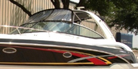 Photo of Formula 350 Sun Sport, 2008: Bimini Top, Front Connector Camper Top, viewed from Port Front 