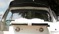 Formula® 350 Sun Sport Camper-Top-Aft-Curtain-OEM-T7™ Factory Camper AFT CURTAIN with clear Eisenglass windows zips to back of OEM Camper Top and Side Curtains (not included) and connects to Transom, OEM (Original Equipment Manufacturer)