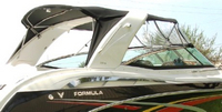 Photo of Formula 350 Sun Sport, 2008: Bimini Top, Front Connector Camper Top, viewed from Starboard Rear 