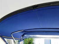 Photo of Formula 370 SS Aluminum WindShield, 2007: Arch Camper Top, Arch Connection Zipper Strip Side Curtains, Inside 