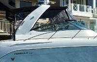 Photo of Formula 40 PC Arch, 2003: Bimini Top, Front Connector, Side Curtains, Camper Top, Side Curtains, viewed from Starboard Side 
