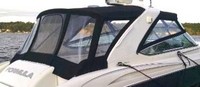 Formula® 400 SS Arch Camper-Top-Aft-Curtain-OEM-T4™ Factory Camper AFT CURTAIN with clear Eisenglass windows zips to back of OEM Camper Top and Side Curtains (not included) and connects to Transom, OEM (Original Equipment Manufacturer)