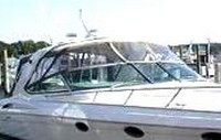 Photo of Formula 400 SS, 2000: Bimini Top, Front Connector, Side Curtains, Camper Top, Camper Side and Aft Curtains, viewed from Starboard Front 