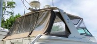 Formula® 41 PC Ameritex Bimini-Connector-Silver-OEM-T9™ SILVER Factory Front BIMINI CONNECTOR Eisenglass Window Set (also called Windscreen, typically 3 front panels, but 1 or 2 on some boats) zips between Bimini-Top (not included) and Windshield. (NO Bimini-Top OR Side-Curtains, sold separately), OEM (Original Equipment Manufacturer)