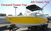 Tower-Bimini-Top-Forward-Canvas-OEM-G™Factory Bimini CANVAS (No Frame) for FRONT of factory installed Ski/Wakeboard Tower (sometimes called a SOFT TOP), OEM (Original Equipment Manufacturer)