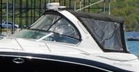 Photo of Four Winns V375 2010: Hard-Top, Front Visor, Side Curtains, Camper Top, Camper Side and Aft Curtains, viewed from Port Side 