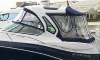 Photo of Four Winns V375 2012: Hard-Top, Front Visor, Side Curtains, Camper Top, Camper Side and Aft Curtains, viewed from Port Rear 