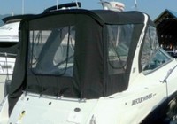 Four Winns® Vista 298 Bimini-Valance-SeaMark-OEM-G2.5™ Factory Bimini VALANCE (Zipper strip to Arch) joins the OEM Bimini-Top (not included) and Side-Curtains (not included) to the Front of the Radar Arch, factory OEM (Original Equipment Manufacturer)