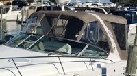 Four Winns® Vista 328 Bimini-Visor-OEM-G2.7™ Factory Front VISOR Eisenglass Window Set (typ. 3 front panels, but 1 or 2 on some boats) zips between front of OEM Bimini-Top (not included) and Windshield (NO Side-Curtains, sold separately), OEM (Original Equipment Manufacturer)