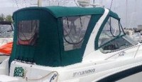 Four Winns® Vista 328 Bimini-Visor-OEM-G2.7™ Factory Front VISOR Eisenglass Window Set (typ. 3 front panels, but 1 or 2 on some boats) zips between front of OEM Bimini-Top (not included) and Windshield (NO Side-Curtains, sold separately), OEM (Original Equipment Manufacturer)