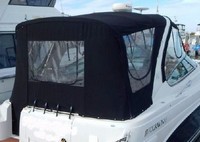 Photo of Four Winns Vista 328, 2006: Bimini Top, Front Visor, Side Curtains, Camper Top, Camper Side and Aft Curtains, viewed from Starboard Rear 
