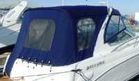 Four Winns® Vista 348 Camper-Top-Aft-Curtain-OEM-G4™ Factory Camper AFT CURTAIN with clear Eisenglass windows zips to back of OEM Camper Top and Side Curtains (not included) and connects to Transom, OEM (Original Equipment Manufacturer)