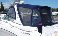 Photo of Four Winns Vista 348, 2006: Bimini Top and Valance, Visor, Side Curtains, Camper Top and Valance, Camper Side and Aft Curtains, viewed from Port Rear 