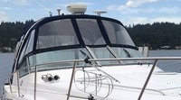 Four Winns® Vista 348 Bimini-Top-Canvas-Zippered-Seamark-OEM-G2.3™ Factory Bimini Replacement CANVAS (NO frame) with Zippers for OEM front Visor and Curtains (Not included), OEM (Original Equipment Manufacturer)