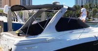 Four Winns® Vista 378 Bimini-Top Cockpit-Cover-OEM-G6™ Factory Snap-On COCKPIT-COVER with Adjustable Support Pole(s) fitting into reinforced Snap(s) or Grommet(s), OEM (Original Equipment Manufacturer)