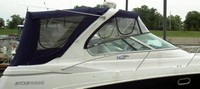 Photo of Four Winns Vista 378 Bimini Top, 2005: Bimini Top, Visor, Side Curtains, Camper Top, Camper Side and Aft Curtains, viewed from Starboard Side 