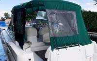 Four Winns® Vista 378 Camper-Top-Side-Curtains-OEM-G3™ Pair Factory Camper SIDE CURTAINS (Port and Starboard sides) with Eisenglass windows zip to OEM Camper Top and Aft Curtain (not included), OEM (Original Equipment Manufacturer)
