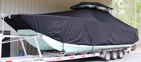 Photo of Freeman 33 20xx T-Top Boat-Cover T-Top Storage BonNet, viewed from Port Front 
