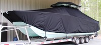 Photo of Freeman 34 20xx T-Top Boat-Cover T-Top Storage BonNet, viewed from Port Front 