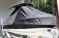 Glassmaster® 196CC T-Top-Boat-Cover-Elite-899™ Custom fit TTopCover(tm) (Elite(r) Top Notch(tm) 9oz./sq.yd. fabric) attaches beneath factory installed T-Top or Hard-Top to cover boat and motors