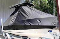 Glassmaster® 196CC T-Top-Boat-Cover-Wmax-749™ Custom fit TTopCover(tm) (WeatherMAX(tm) 8oz./sq.yd. solution dyed polyester fabric) attaches beneath factory installed T-Top or Hard-Top to cover entire boat and motor(s)