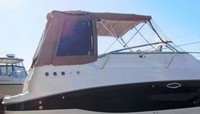 Photo of Glastron GS 249 Taylor Made, 2004: Bimini Top, Front Connector, Side Curtains, Camper Top, Camper Side and Aft Curtain, viewed from Starboard Side 