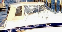 Photo of Glastron GS 249, 2001: Bimini Top, Connector, Side Curtains, Camper Top, Camper Side and Aft Curtains, viewed from Starboard Side 