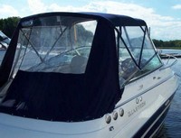 Photo of Glastron GS 259, 2007: No Arch Bimini Top, Visor, Side and Aft Curtains, viewed from Starboard Rear 