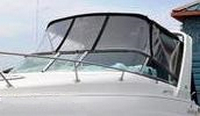 Photo of Glastron GS 259, 2008: Bimini Top, Front Connector, Side Curtain Camper Top, Camper Side and Aft Curtains, viewed from Port Front 