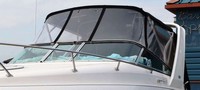 Photo of Glastron GS 259, 2008: Factory Arch Bimini Top, Visor, Side Curtains, Camper Top, viewed from Port Front 