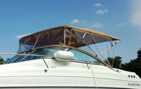 Glastron® GS 279 Bimini-Connector-OEM-T4™ Factory Front BIMINI CONNECTOR Eisenglass Window Set (also called Windscreen, typically 3 front panels, but 1 or 2 on some boats) zips between Bimini-Top (not included) and Windshield. (NO Bimini-Top OR Side-Curtains, sold separately), OEM (Original Equipment Manufacturer)