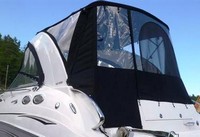 Glastron® GS 289 Arch Camper-Top-Side-Curtains-Polycarbonate-OEM-T4™ Pair Factory Camper SIDE CURTAINS (Port and Starboard sides) with Eisenglass window(s) zip to OEM Camper Top and Aft Curtains (not included), hard Polycarbonate windows, OEM (Original Equipment Manufacturer)