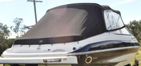 Glastron® GX 205 Bimini-Aft-Curtain-OEM-T2.5™ Factory Bimini AFT CURTAIN with Eisenglass window(s) for Bimini-Top (not included) angles back to Transom area (not vertical), OEM (Original Equipment Manufacturer)