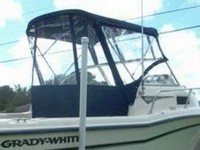 Grady White® Adventure 208 Bimini-Aft-Drop-Curtain-OEM-G2™ Factory Bimini AFT DROP CURTAIN with Eisenglass window(s) zips to back of OEM Bimini-Top (not included) to Floor (Vertical, Not slanted to transom), OEM (Original Equipment Manufacturer)