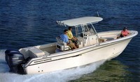 Photo of Grady White Chase 263, 1996-1998: Hard-T-Top Brochure photo, viewed from Starboard Rear 