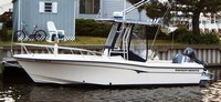 Photo of Grady White Fisherman 222, 1999: T-Top, Visor, Side Curtains Gull-Wings, viewed from Port Side 