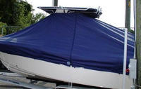 Grady White® Fisherman 222 T-Top-Boat-Cover-Elite-1199™ Custom fit TTopCover(tm) (Elite(r) Top Notch(tm) 9oz./sq.yd. fabric) attaches beneath factory installed T-Top or Hard-Top to cover boat and motors
