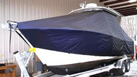 Grady White® Freedom 275 T-Top-Boat-Cover-Elite-2399™ Custom fit TTopCover(tm) (Elite(r) Top Notch(tm) 9oz./sq.yd. fabric) attaches beneath factory installed T-Top or Hard-Top to cover boat and motors