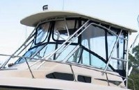 Hard-Top-Visor-Side-Curtains-Aft-Drop-Curtain-Strataglass-OEM-J6™Factory 3 item (4-8 pieces) 4-sided enclosure replacement canvas set: front window Visor panels (1, 2 or 3 on Walk Around Cuddy boats), 3 on Dual Console boats), Side Curtains (pair each) and Aft Drop Curtain for factory installed Hard Top (Strataglass(r) windows, #10 zippers), OEM (Original Equipment Manufacturer)