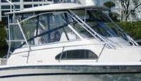 Photo of Grady White Marlin 300, 2000: Hard-Top, Front Visor, Side Curtains black, viewed from Starboard Front 